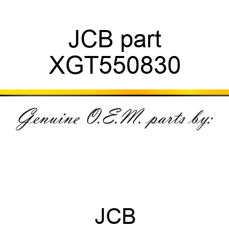 JCB part XGT550830