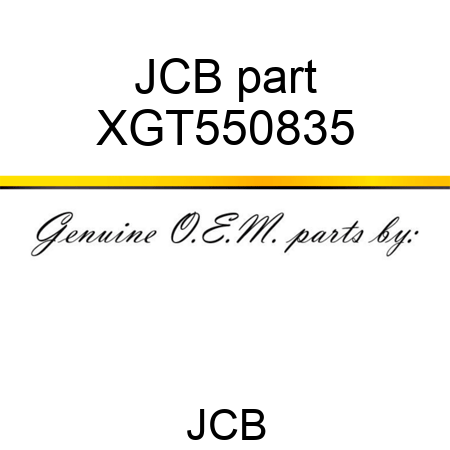 JCB part XGT550835