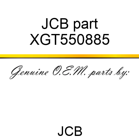 JCB part XGT550885