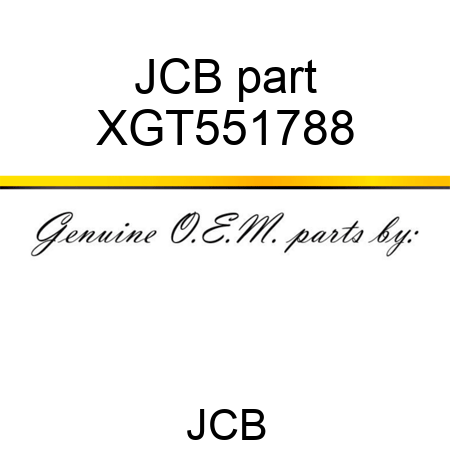 JCB part XGT551788