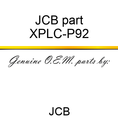 JCB part XPLC-P92