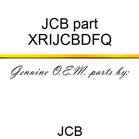 JCB part XRIJCBDFQ