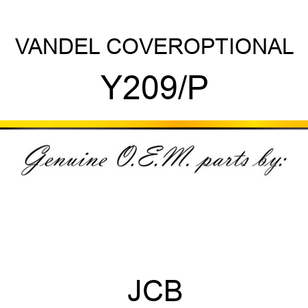 VANDEL COVER,OPTIONAL Y209/P